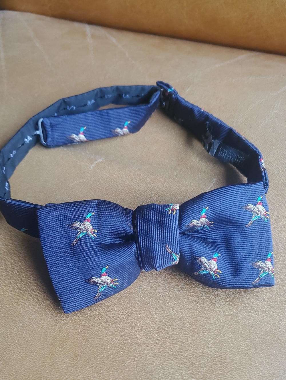 Flying Mallard Ducks Preppy Bow Tie